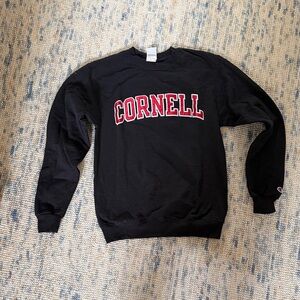 Cornell Champion Black Crewneck Sweatshirt